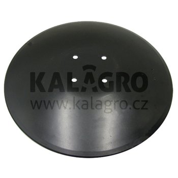 Orný disk hladký, klenutý pro montáž náboje pro nábojovou montáž, D = 460 x 4 mm roztečná kružnice Ø 110 mm