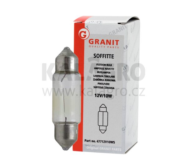Sufitová Žárovka 12V10WS / T10,5X43