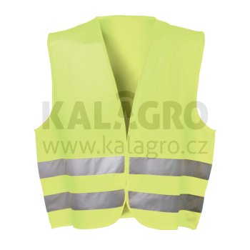 Reflexní vesta Polyester, žlutý, se suchým zipem a reflexními pruhy