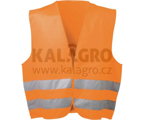 Reflexní vesta Polyester, žlutý, se suchým zipem a reflexními pruhy