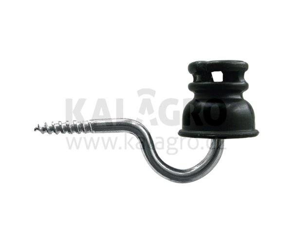 Distanční izolátor robustní, černý, 5,3 mm-podpěra, se zesilovacím křížem
