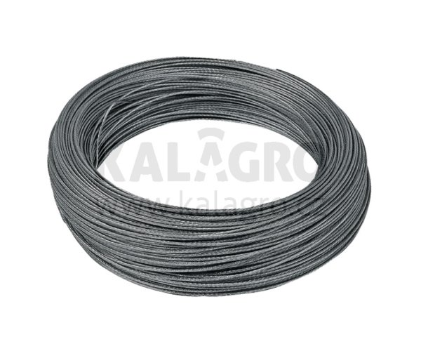 Drátěné lanko Ø 1,2mm, cívka 200 metrů, z měkkých drátů, dvojitě zinkované, odpor 0,12 Ohm/m