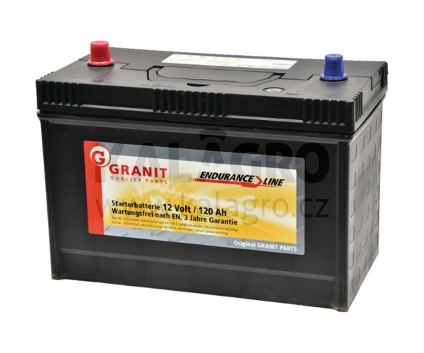 Batterie 12 V / 120 Ah gefüllt, vorgeladen und wartungsfrei, Ca/Ca-Technologie