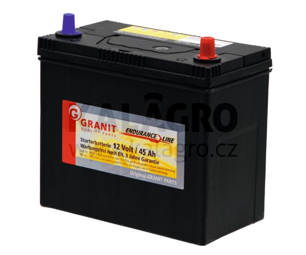 Baterie 12V 45Ah plná gefüllt, vorgeladen und wartungsfrei, Ca/Ca-Technologie
