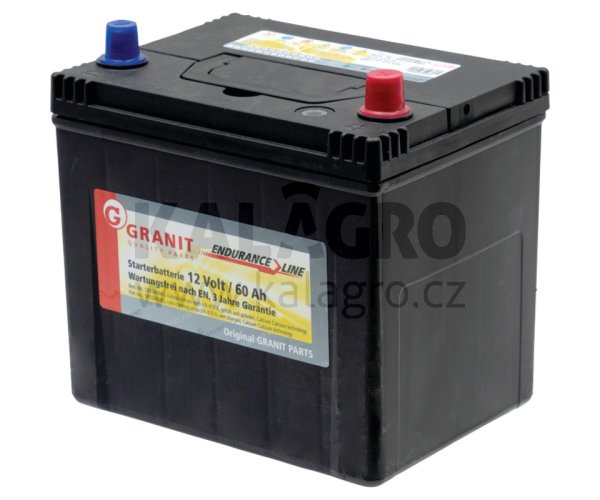 Baterie 12V 60Ah plná gefüllt, vorgeladen und wartungsfrei, Ca/Ca-Technologie