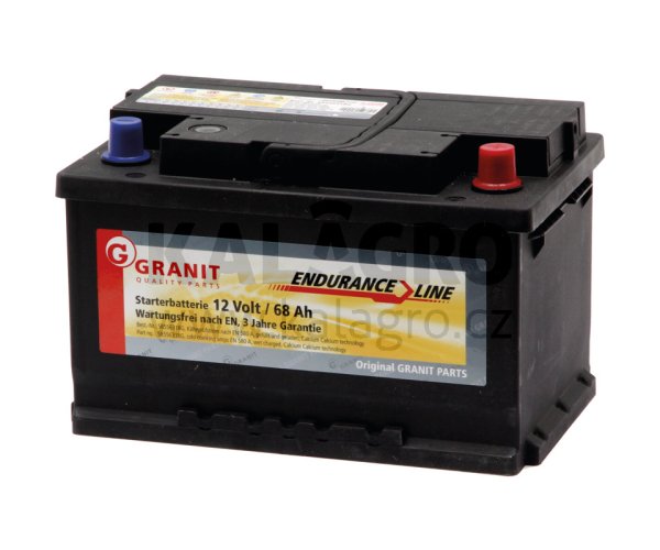 Baterie 12V 68Ah plná gefüllt, vorgeladen und wartungsfrei, Ca/Ca-Technologie