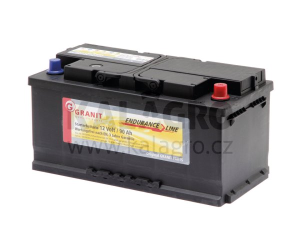 Baterie 12 V / 90 Ah, naplněná gefüllt, vorgeladen und wartungsfrei, Ca/Ca-Technologie