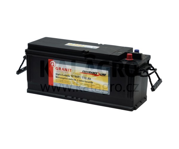Baterie 12V 110Ah plná gefüllt, vorgeladen und wartungsfrei, Ca/Ca-Technologie