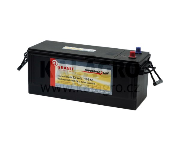 Baterie 12V 140Ah plná gefüllt, vorgeladen und wartungsfrei, Ca/Ca-Technologie