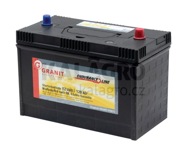 Baterie 12 V / 120 Ah, naplněná gefüllt, vorgeladen und wartungsfrei, Ca/Ca-Technologie
