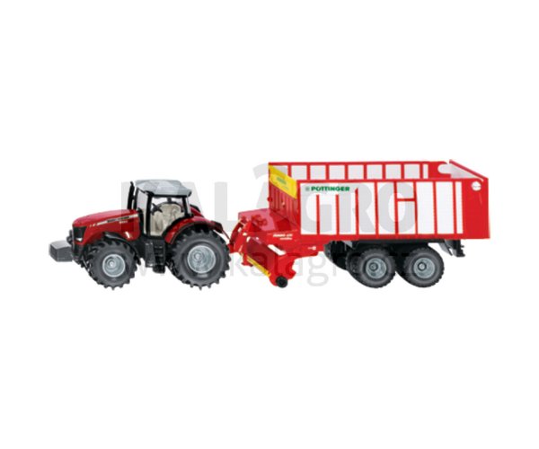 Traktor mit Pöttinger Jumbo Massey Ferguson