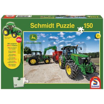 John Deere Puzzle mit SIKU Traktor 150 dílků od 7 let