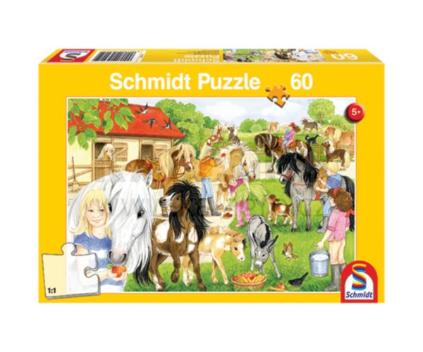 Puzzle, Spaß auf dem Ponyhof, 60 Teile