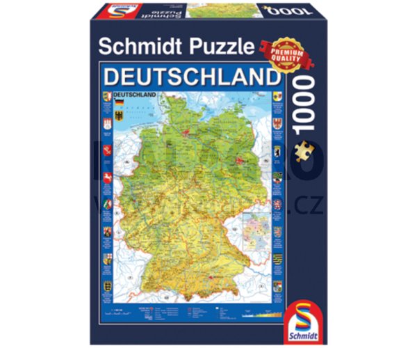 Puzzle, Deutschlandkarte, 1000 Teile