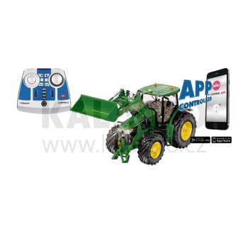 Traktor mit Frontlader und BT Fernsteuerung u. App Steuerung John Deere 7310R