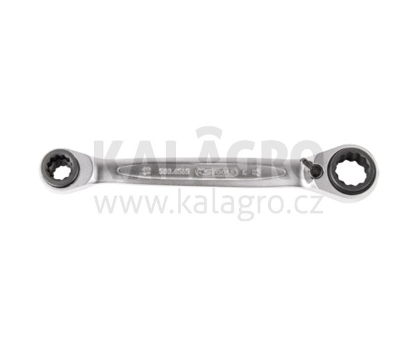 4 v 1 GEARplus® dvojitý ráčnový očkový klíč přepínatelný, 10 x 19 - 13 x 17 mm