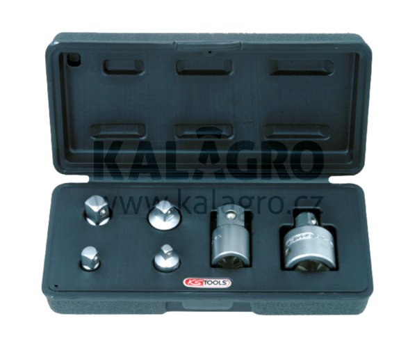 1/4"+3/8"+1/2" Sada adaptérů, 6-dílů" z 1/4" na 3/8", z 3/8" na 1/4", z 3/8" na 1/2", z 1/2" na 3/8",z 1/2" na 3/4", z 3/4" na 1/2"         6-dílná"